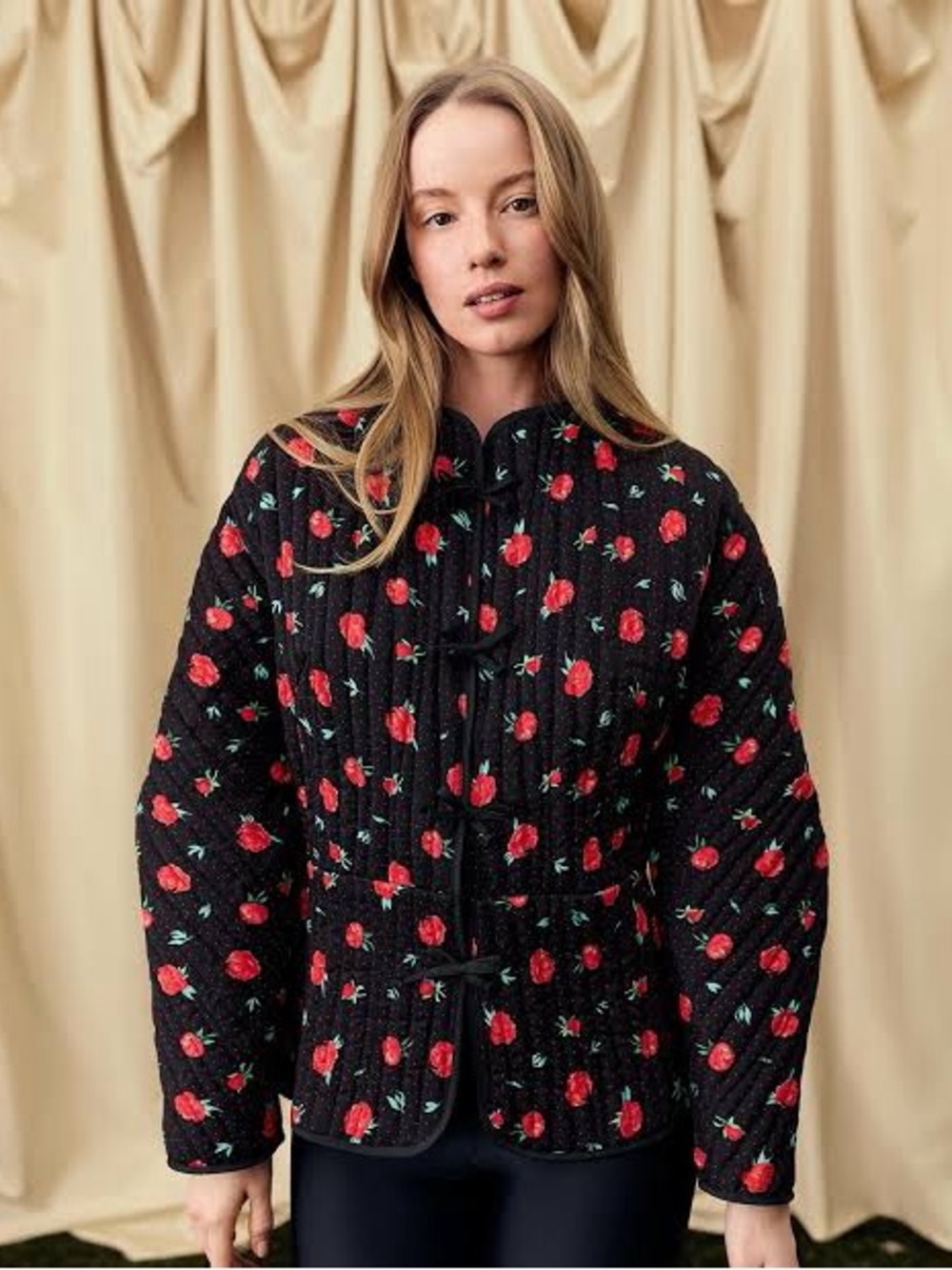 Sleeper Hebao Quilted Jacket Poppies NWT